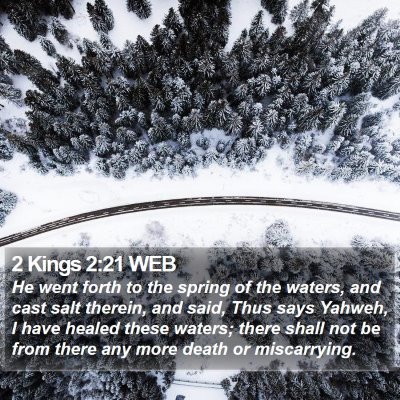 2 Kings 2:21 WEB Bible Verse Image
