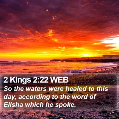2 Kings 2:22 WEB Bible Verse Image