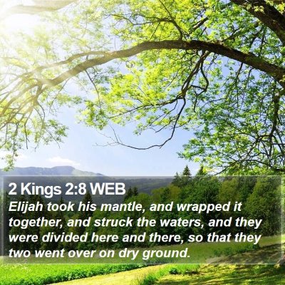 2 Kings 2:8 WEB Bible Verse Image