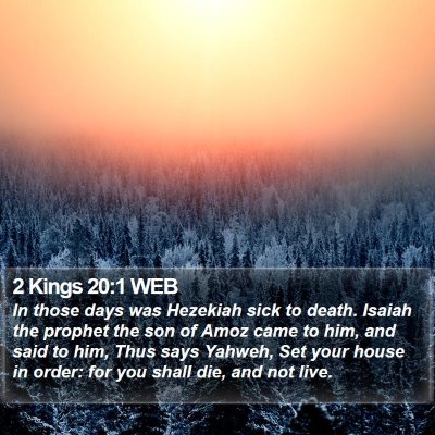 2 Kings 20:1 WEB Bible Verse Image