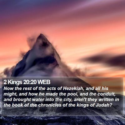 2 Kings 20:20 WEB Bible Verse Image