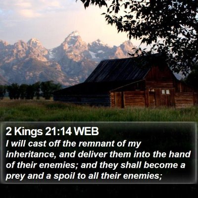 2 Kings 21:14 WEB Bible Verse Image