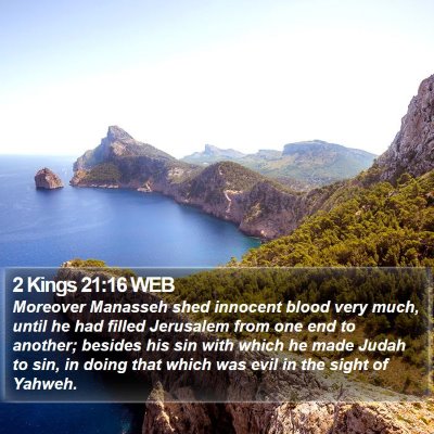 2 Kings 21:16 WEB Bible Verse Image