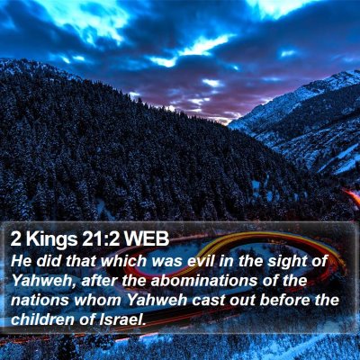 2 Kings 21:2 WEB Bible Verse Image