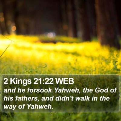 2 Kings 21:22 WEB Bible Verse Image