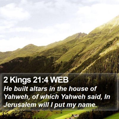 2 Kings 21:4 WEB Bible Verse Image