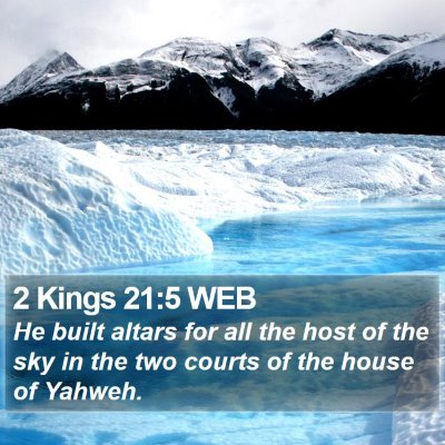 2 Kings 21:5 WEB Bible Verse Image