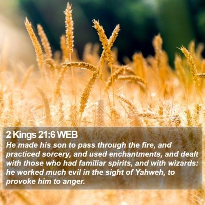 2 Kings 21:6 WEB Bible Verse Image