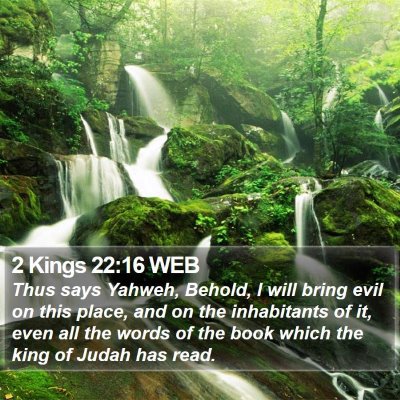 2 Kings 22:16 WEB Bible Verse Image