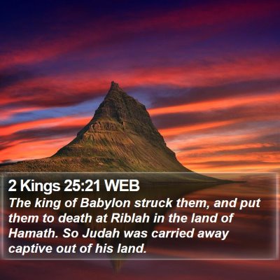 2 Kings 25:21 WEB Bible Verse Image