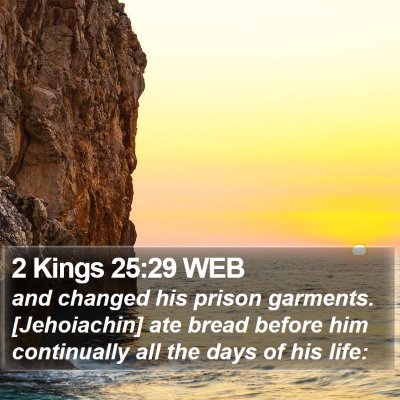 2 Kings 25:29 WEB Bible Verse Image