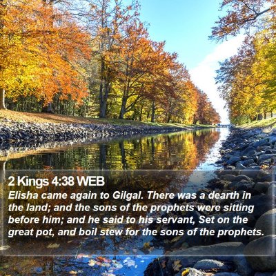 2 Kings 4:38 WEB Bible Verse Image