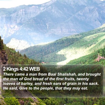 2 Kings 4:42 WEB Bible Verse Image