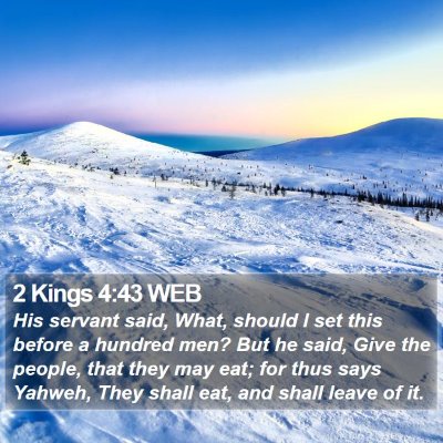2 Kings 4:43 WEB Bible Verse Image