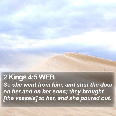 2 Kings 4:5 WEB Bible Verse Image