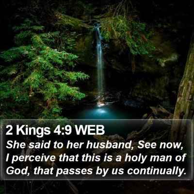 2 Kings 4:9 WEB Bible Verse Image
