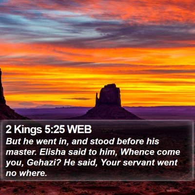 2 Kings 5:25 WEB Bible Verse Image