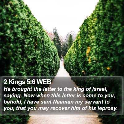 2 Kings 5:6 WEB Bible Verse Image