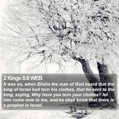2 Kings 5:8 WEB Bible Verse Image