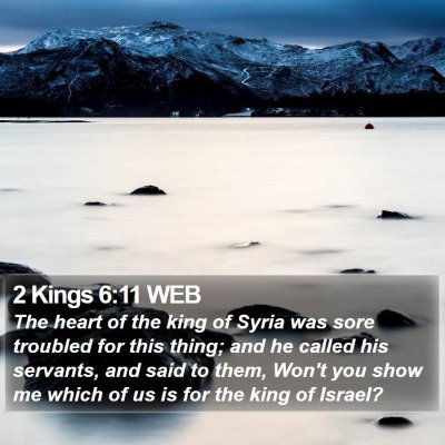 2 Kings 6:11 WEB Bible Verse Image