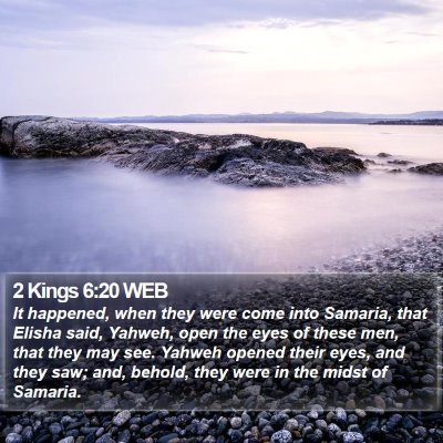 2 Kings 6:20 WEB Bible Verse Image
