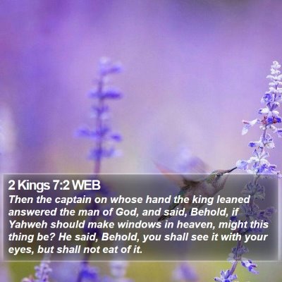 2 Kings 7:2 WEB Bible Verse Image