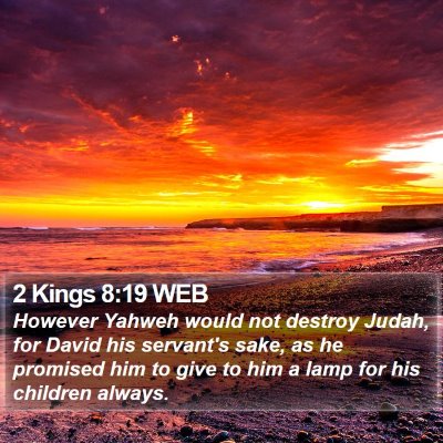 2 Kings 8:19 WEB Bible Verse Image