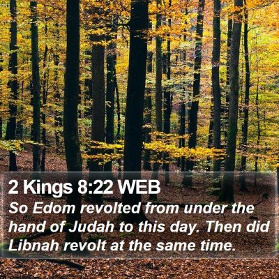 2 Kings 8:22 WEB Bible Verse Image