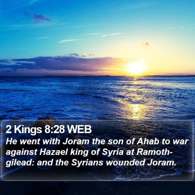 2 Kings 8:28 WEB Bible Verse Image