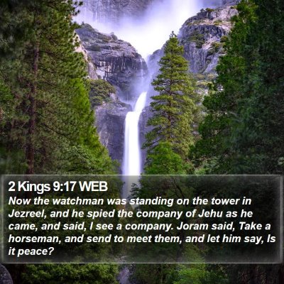 2 Kings 9:17 WEB Bible Verse Image