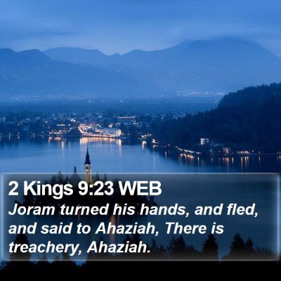 2 Kings 9:23 WEB Bible Verse Image