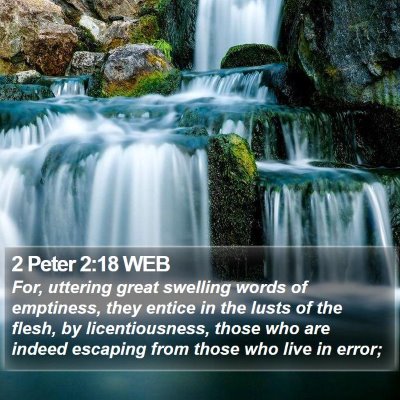 2 Peter 2:18 WEB Bible Verse Image