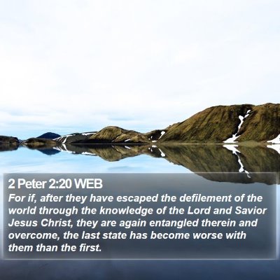 2 Peter 2:20 WEB Bible Verse Image