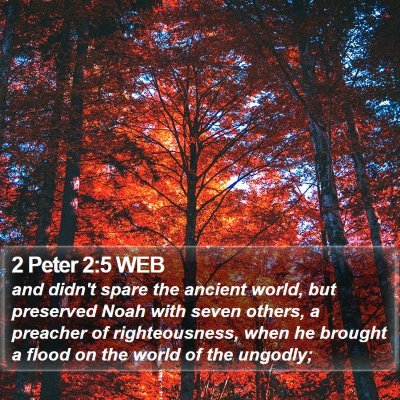 2 Peter 2:5 WEB Bible Verse Image