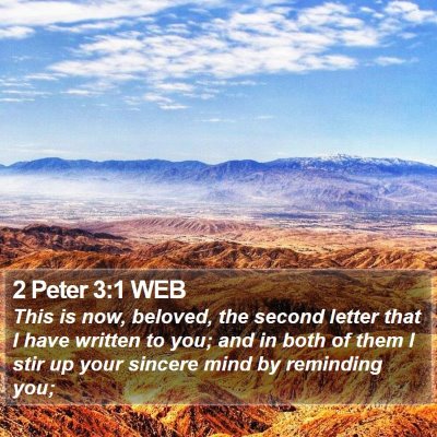 2 Peter 3:1 WEB Bible Verse Image