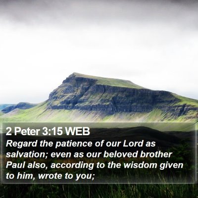 2 Peter 3:15 WEB Bible Verse Image