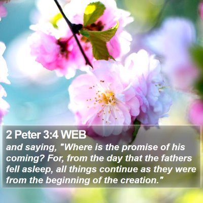 2 Peter 3:4 WEB Bible Verse Image