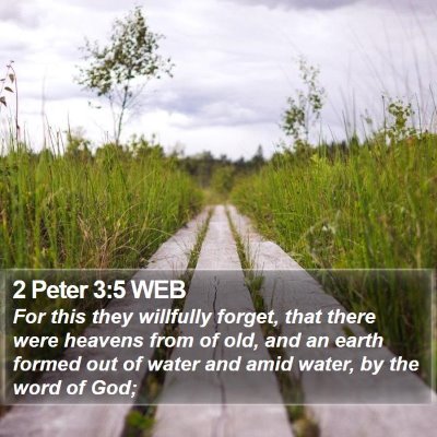 2 Peter 3:5 WEB Bible Verse Image