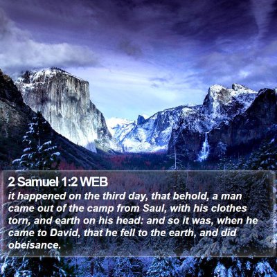 2 Samuel 1:2 WEB Bible Verse Image