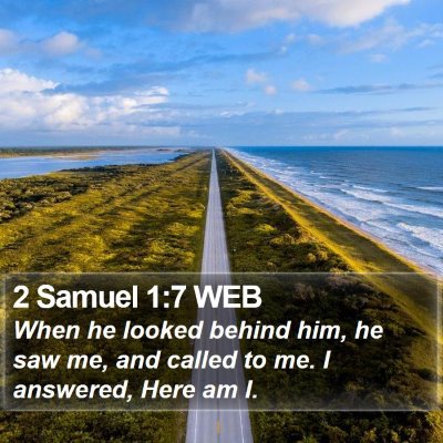 2 Samuel 1:7 WEB Bible Verse Image