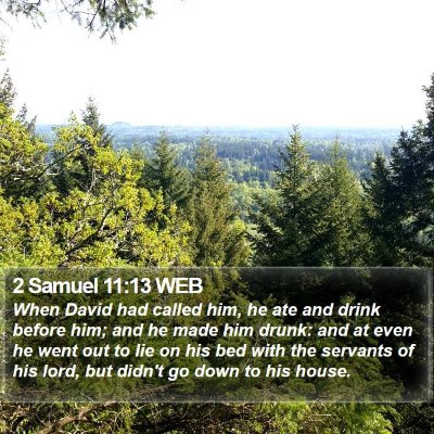2 Samuel 11:13 WEB Bible Verse Image