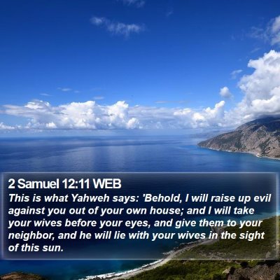 2 Samuel 12:11 WEB Bible Verse Image