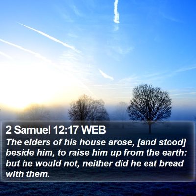 2 Samuel 12:17 WEB Bible Verse Image