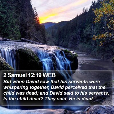 2 Samuel 12:19 WEB Bible Verse Image