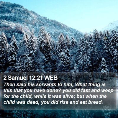 2 Samuel 12:21 WEB Bible Verse Image