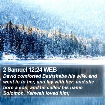 2 Samuel 12:24 WEB Bible Verse Image