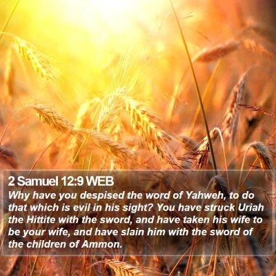 2 Samuel 12:9 WEB Bible Verse Image