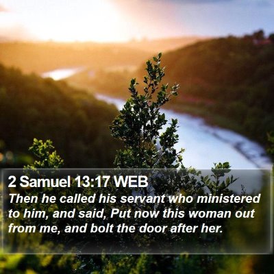 2 Samuel 13:17 WEB Bible Verse Image