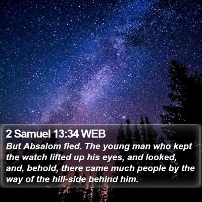 2 Samuel 13:34 WEB Bible Verse Image