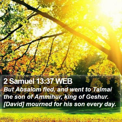 2 Samuel 13:37 WEB Bible Verse Image